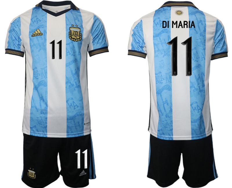 Men 2022 World Cup National Team Argentina home blue #11 Soccer Jersey